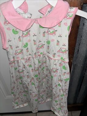 NWOT Ishtex Pink Collar Girls' Golf Print Sundress